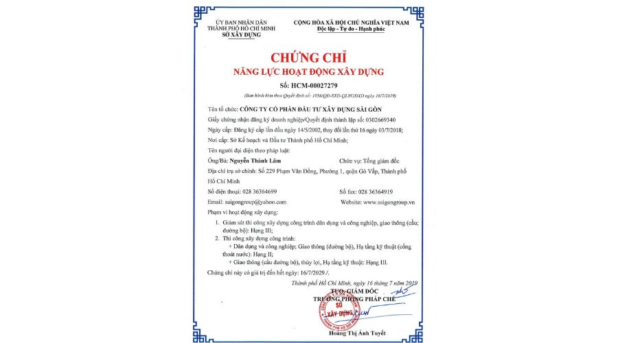 GIÁM SÁT THI CÔNG & XÂY DỰNG HTKT HẠNG I